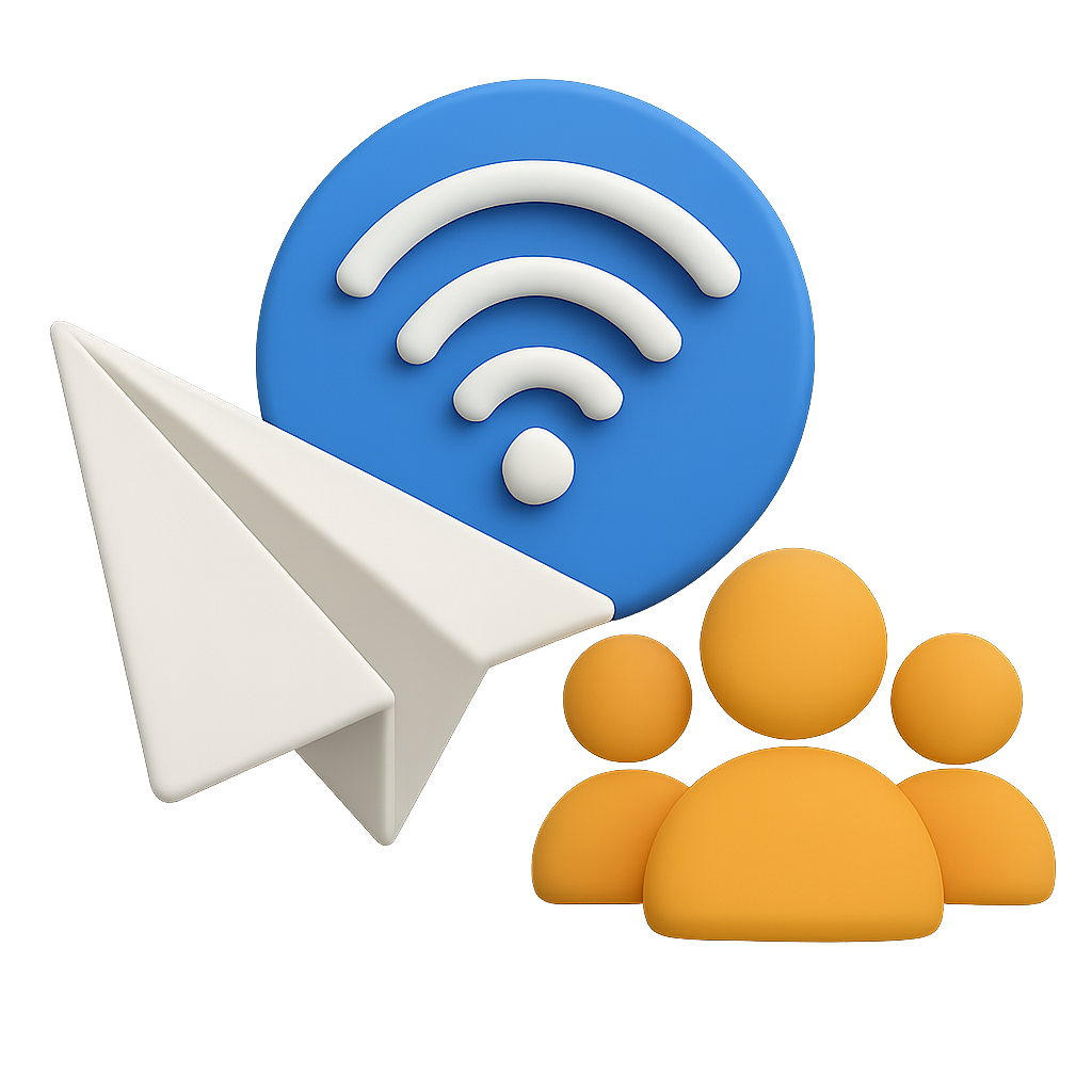 3D Telegram Illustration