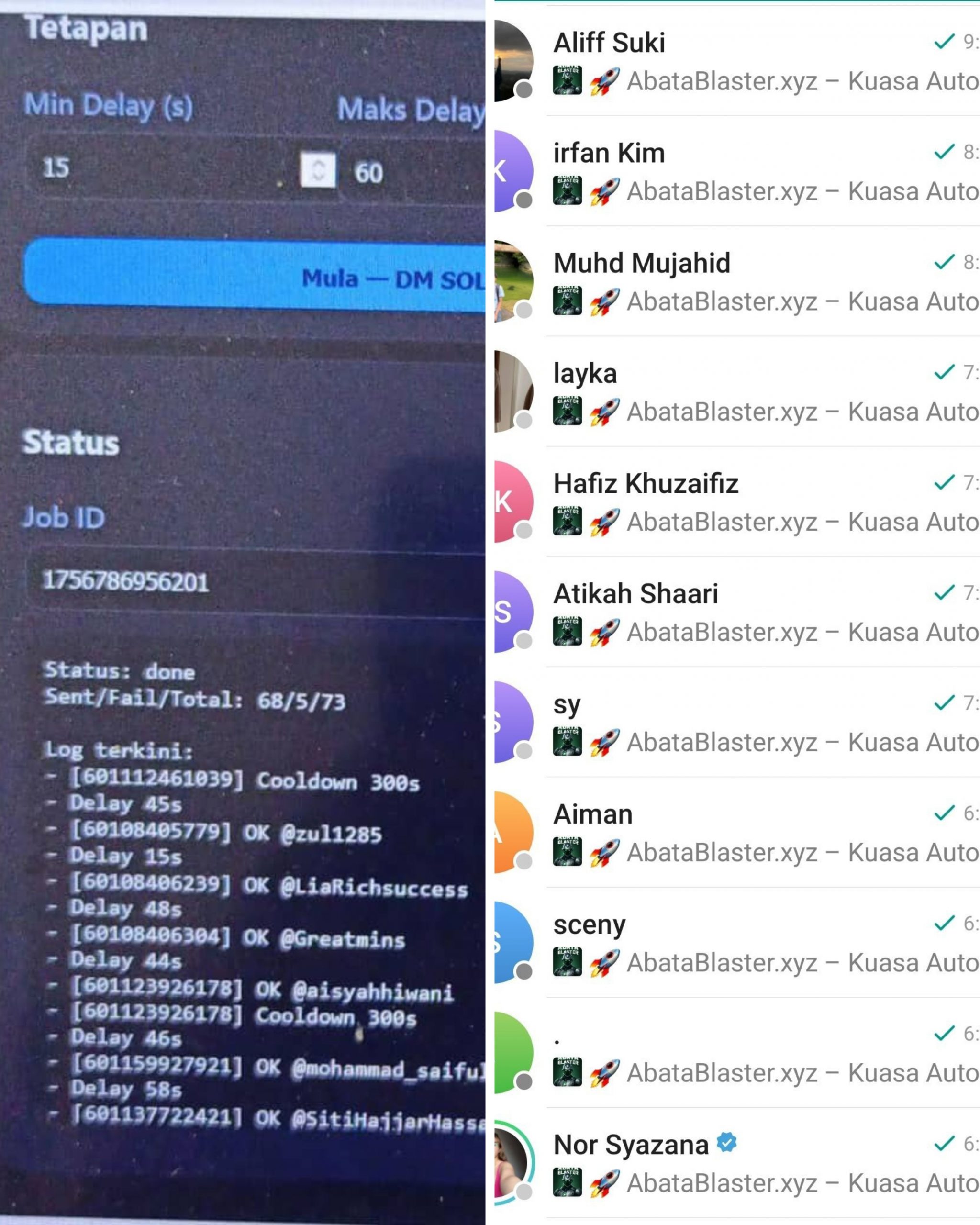 Preview Telegram Auto DM