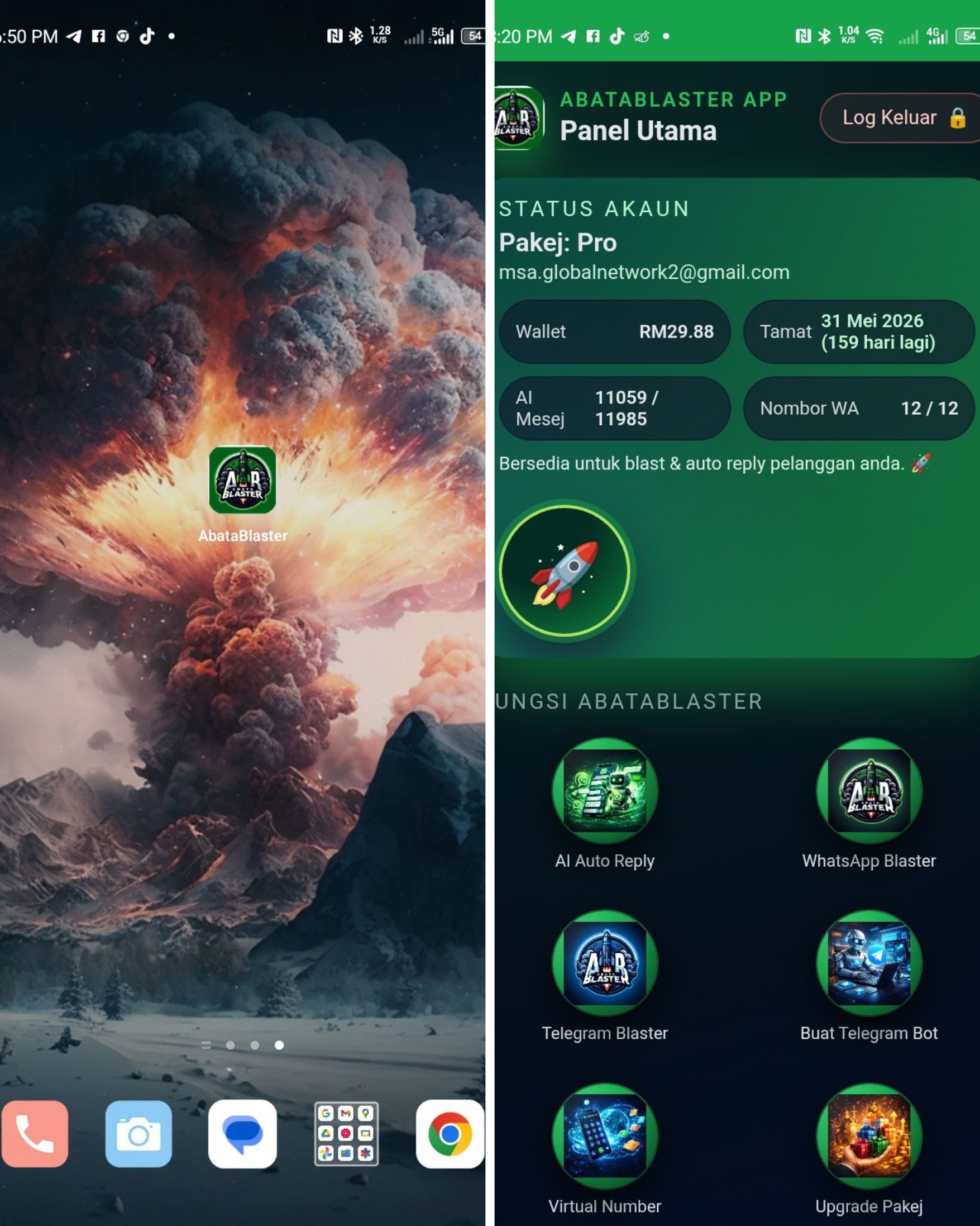 AbataBlaster boleh akses semua device + ada versi app